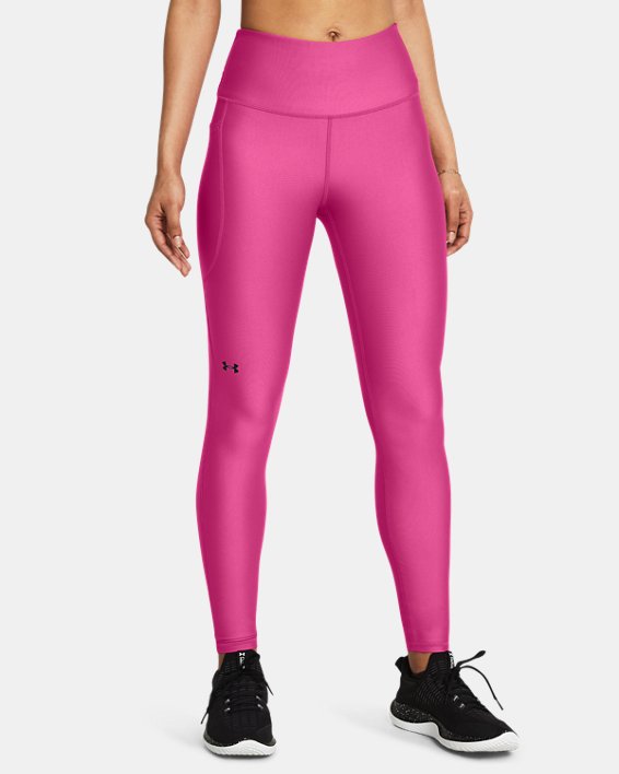 Damen HeatGear® No-Slip Waistband Full-Length-Leggings, Pink, pdpMainDesktop image number 0
